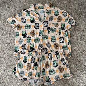 Monsters Halloween Walmart Graphic Print Pajama Set